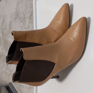 Camel colored Michael Antonio heeled booties